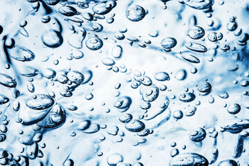 Bubble water gel texture. Fizzy water background. Closeup air bubbles pattern.