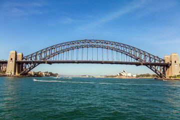 Sydney Harbor Bridge. Boat trip