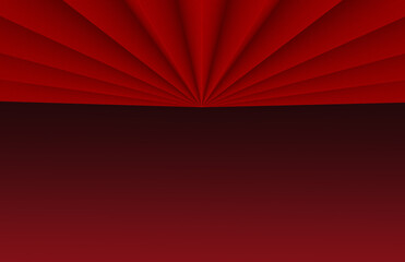 3d rendering. Abstract Red empty space for any oriental design art background.