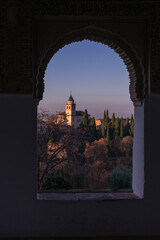 Beautiful gardens and architecture of the alhambra
