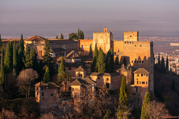 Beautiful gardens and architecture of the alhambra