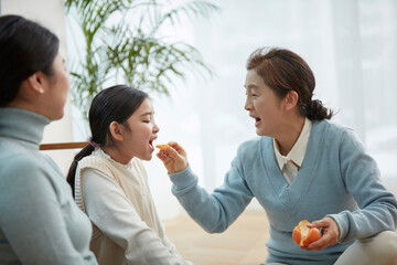 happy young female people