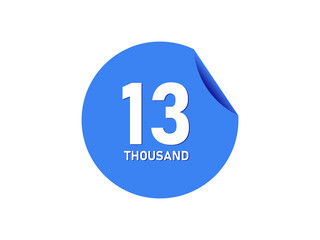 13 Thousand texts on the blue sticker