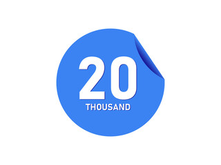 20 Thousand texts on the blue sticker