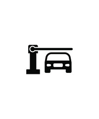 barrier with car icon,vector best flat icon.