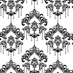 Set of Oriental vector damask patterns for greeting cards and wedding invitations.