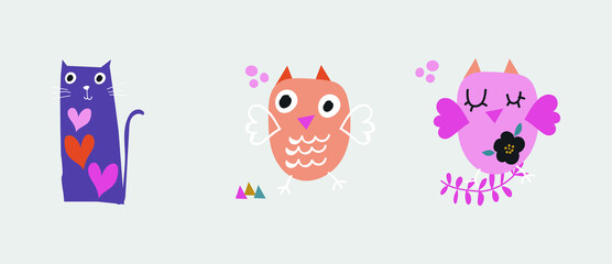 little cute patterns for kids vector design