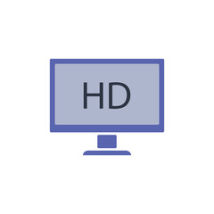 Television Flat Icon Design Vector template illustration