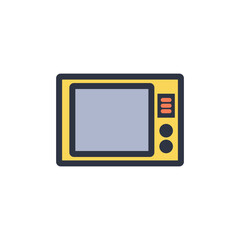 Television Flat Icon Design Vector template illustration