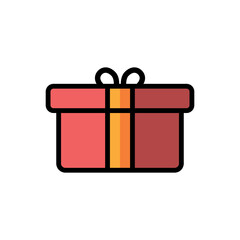 Gift Flat Icon Design Vector Template Illustration