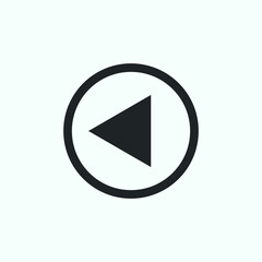 Play button icon in trendy flat style isolated on grey background. Play symbol for your web site design, logo, app, UI. Vector illustration