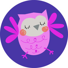 cute baby owl design vector