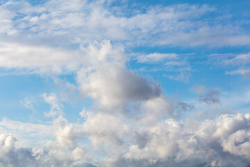 Clouds in the sky as background. Nature