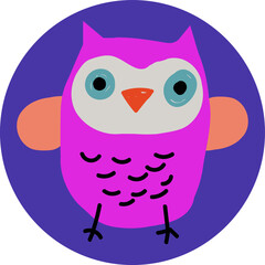 cute baby owl design vector