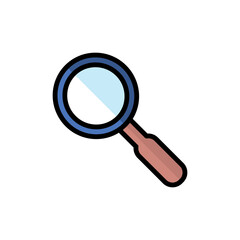 Magnifying Icon Design Illustration Template