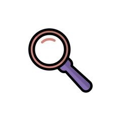Magnifying Icon Design Illustration Template