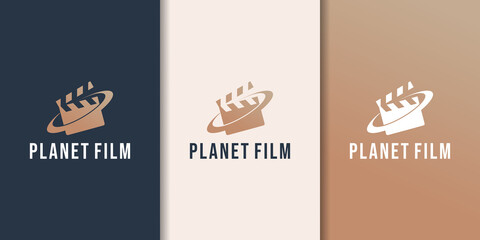 Planet film logo design