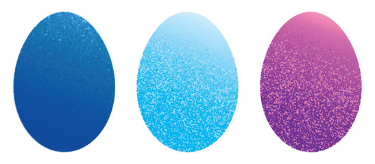 Isolated easter egg on a white background set