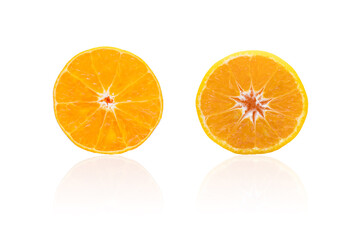 orange slice isolated on white background