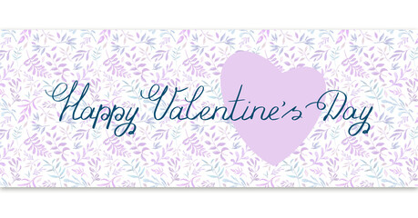 Happy Valentine's Day phrase made with a blue marker
