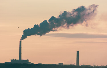 Smoke from chimneys of a metallurgical plant. Technologies