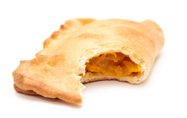 Pumpkin pie isolated on white