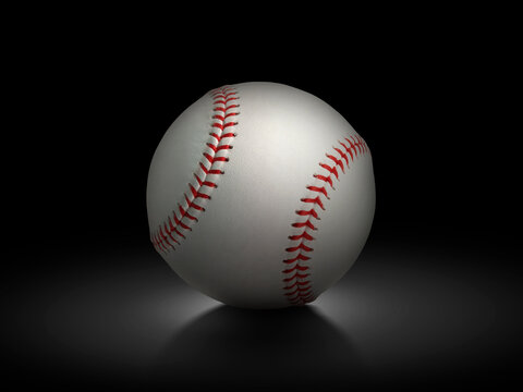 baseball on black background. Team sport