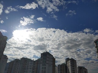 clouds over the city