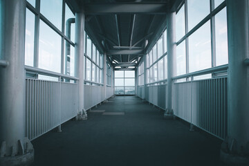 LONG CORRIDOR IN BUILDING