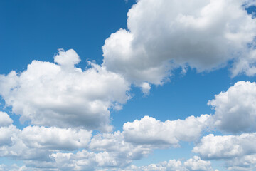 Naklejka na ściany i meble Clouds on the blue sky. Cloudscape at day time.