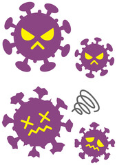 ウィルスのキャラクター　シンプル
