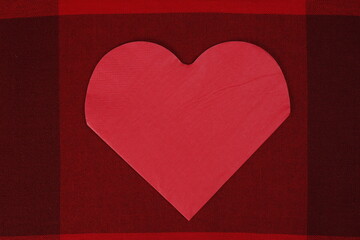 Serce Walentynki czerwone tło - obrazy, fototapety, plakaty