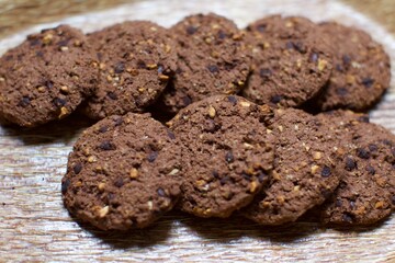 chocolate chip cookies on a plate