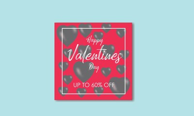 Valentines day social media post design and image