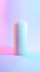 candle. red and blue illumination, cyberpunk photo