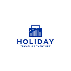 Holiday vector logo template for Traveling and adventure