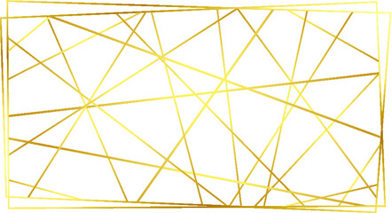 Modern contemporary art-deco style gold polygonal line pattern