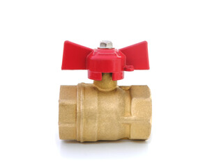 Ball valve isolated on white background side view