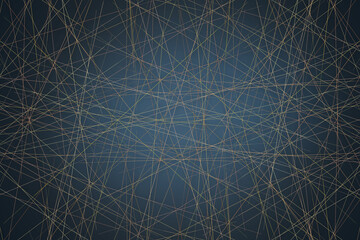 Modern contemporary art-deco style gold polygonal line pattern