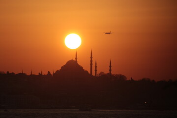 Sunset in Istanbul, Suleymaniye Mosque