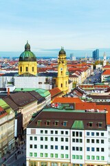 Fototapeta na wymiar Theatinerkirche in Munich city, Bavaria