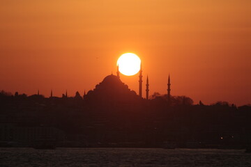 Sunset in Istanbul, Suleymaniye Mosque