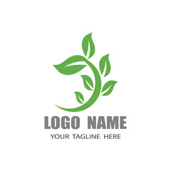 Leaf icon Vector Illustration design Logo template