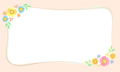 フラワーフレーム　オレンジ