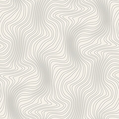 Obraz premium Vector seamless pattern. Abstract monochrome linear texture. Creative background with thin wavy stripes. Decorative design with distortion effect. Can be used as swatch for illustrator
