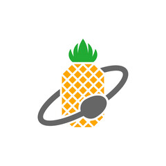 Pineapple logo design vector. Icon Symbol. Template Illustration. Creative design