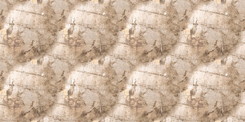 Pale Abstract Grunge Effect. Rusty Vintage Wallpaper. Distress Crack Pattern. Old Paper. Ink Paint Dust Design. Dirty Stone Border. Beige Retro Brush Background. Dirt Grunge Effect.
