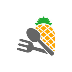 Pineapple logo design vector. Icon Symbol. Template Illustration. Creative design
