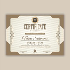 Diploma Certificate of achievement template