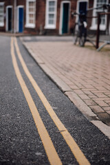 england street with bicycle in the background